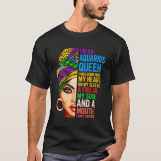 Gift For Aquarius Women January February Queen T-Shirt