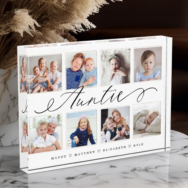 Gift for Auntie | Grandchildren Photo Collage Block (Gift for Auntie | Grandchildren Photo Collage)