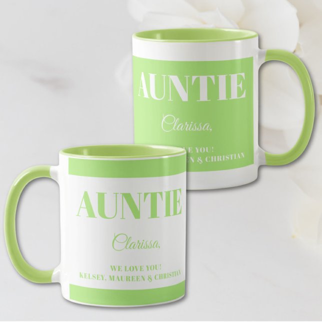 Gift for Auntie with  Names Coffee Mug (Creator Uploaded)