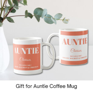 Gift for Auntie with Names Coffee Mug