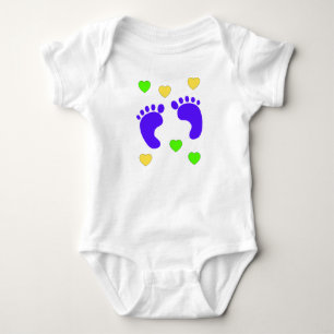 Gift for Baby Boy - Hearts With Baby Feet Bodysuit