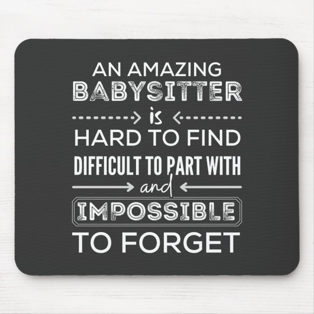 Gift For Babysitter, Babysitter Gift Mouse Mat (Front)