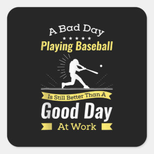 Gift For Baseball Player Baseball Team Funny Square Sticker