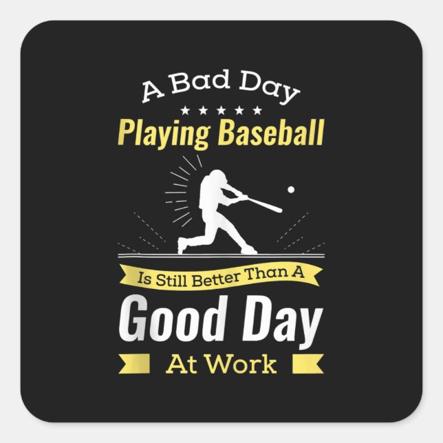Gift For Baseball Player Baseball Team Funny Square Sticker (Front)