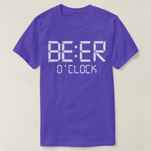 Gift For Beer Lover Funny Beer O'clock  T-Shirt (Design Front)