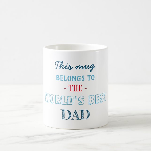 Gift for best dad father coffee mug (Center)