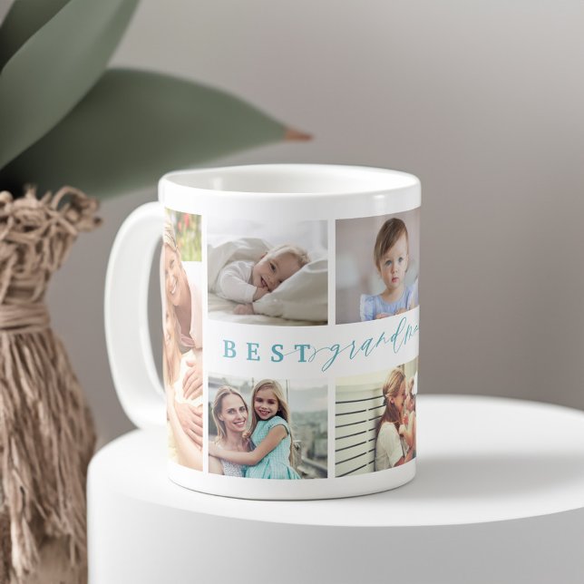 Gift For Best Grandma Ever Family Photo Collage Coffee Mug (Gift For Best Grandma Ever Family Photo Collage Coffee Mug)