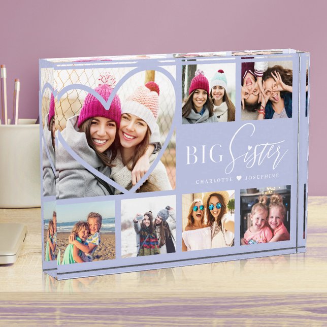 Gift For Big Sister 7 Photo Collage Heart BFFs (Gift For Big Sister 7 Photo Collage Heart BFFs)