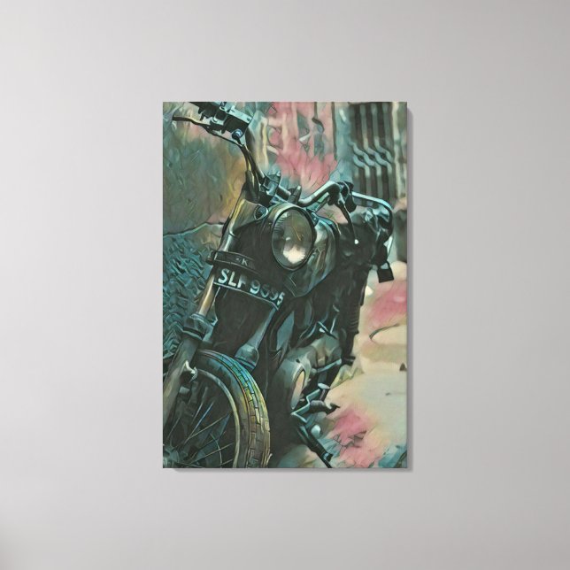Gift for bikers canvas print (Front)