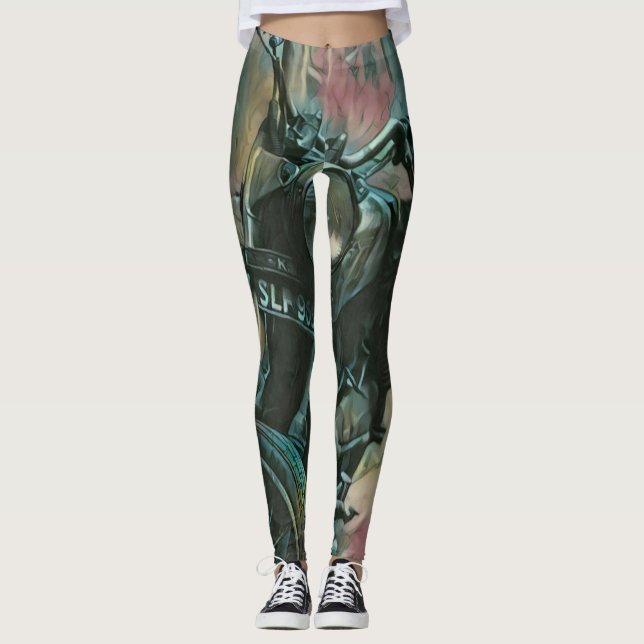Gift for bikers leggings (Front)
