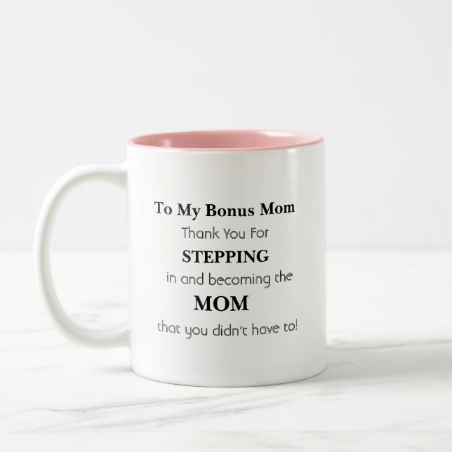Gift For Bonus Mum - Gift For Step Mum Coffee Mug (Left)
