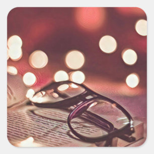 Gift for book lovers square sticker