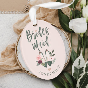 Gift for Bridesmaid Name & Message High Heels Ornament