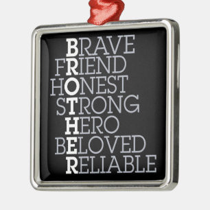 Gift for Brother Metal Tree Decoration