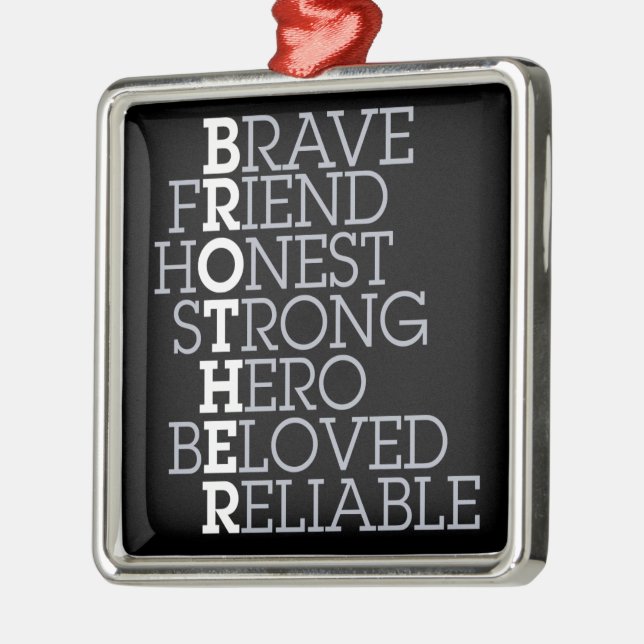 Gift for Brother Metal Tree Decoration (Left)