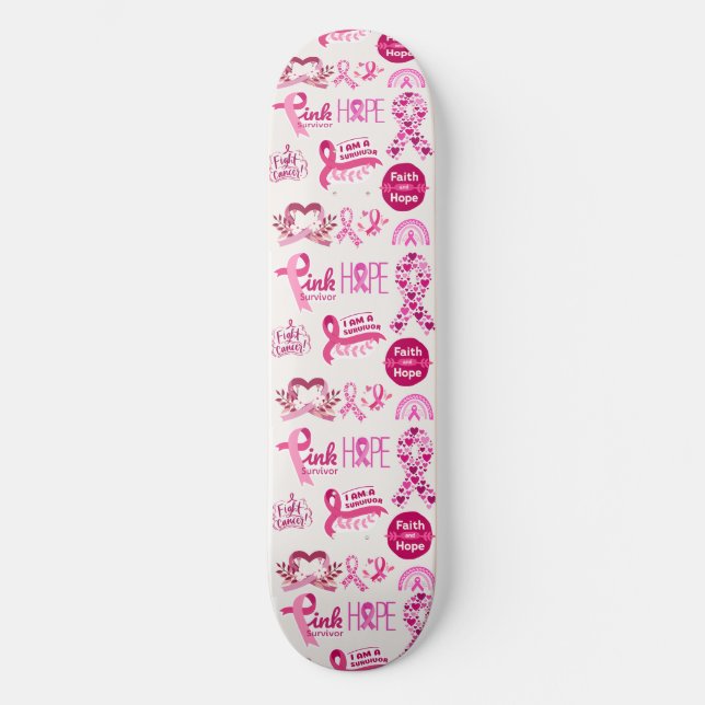 Gift for Cancer Survivor - Warrior Skateboard (Front)