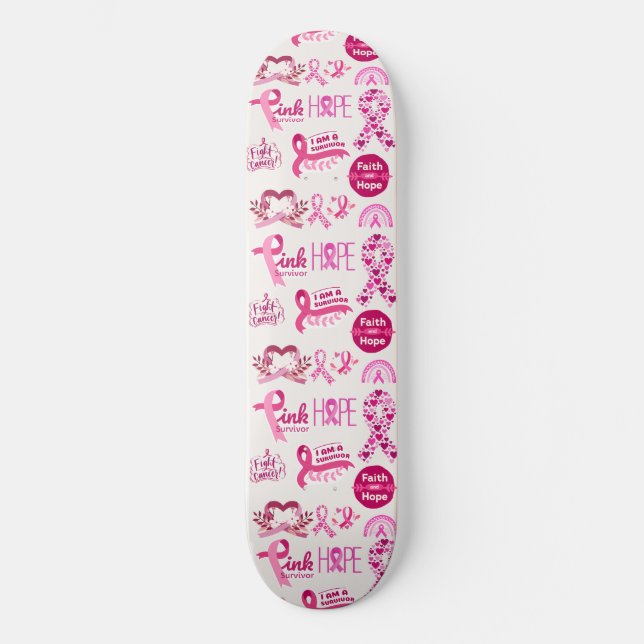 Gift for Cancer Survivor - Warrior Skateboard (Front)