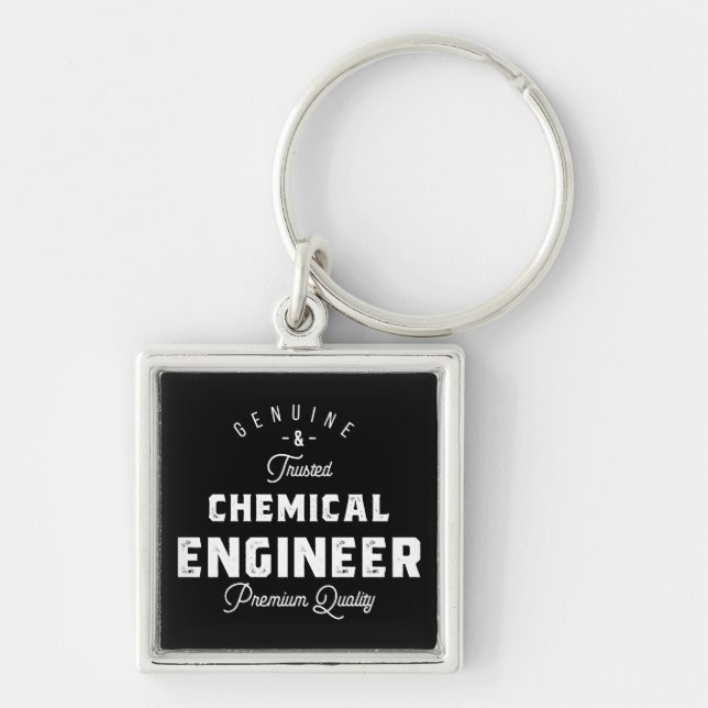 Gift for Chemical Engineer Key Ring (Front)