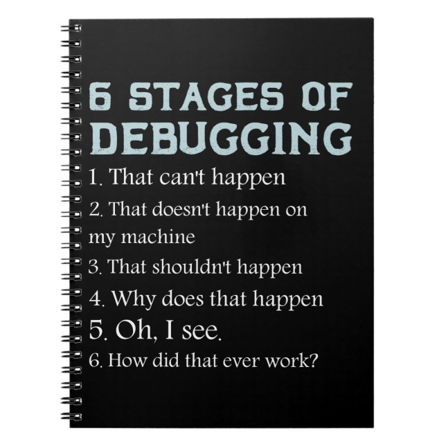 Gift for Coding Debug Computer Science programmer  Notebook (Front)