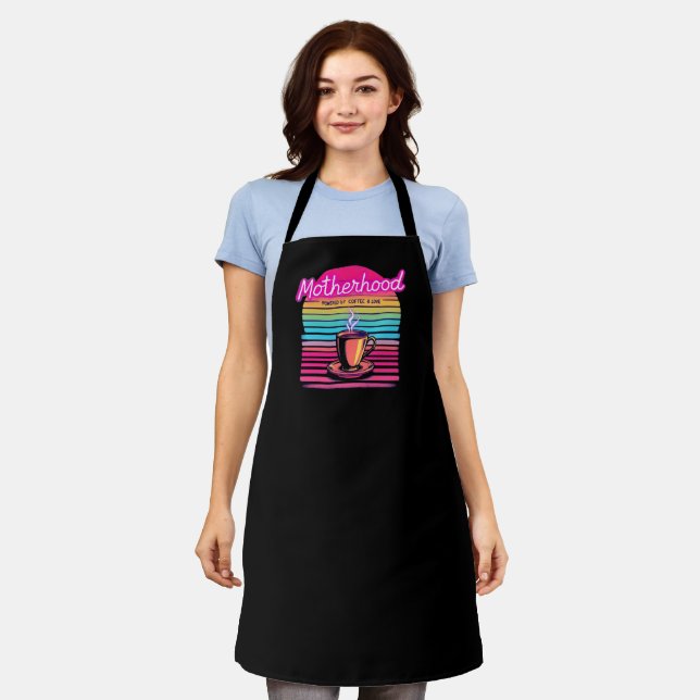 Gift for Coffee Moms | Funny Mother's Day Apron (Worn)