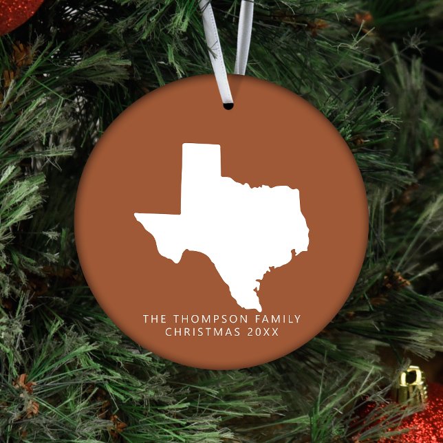 Gift For Couples Friends Clients Texas Christmas Ceramic Tree Decoration (Creator Uploaded)