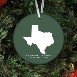 Gift For Couples Friends Clients Texas Christmas Ceramic Tree Decoration