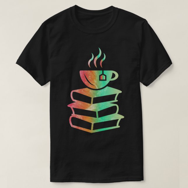 Gift for Cup of Tea and Book Lover Men and Women T-Shirt (Design Front)