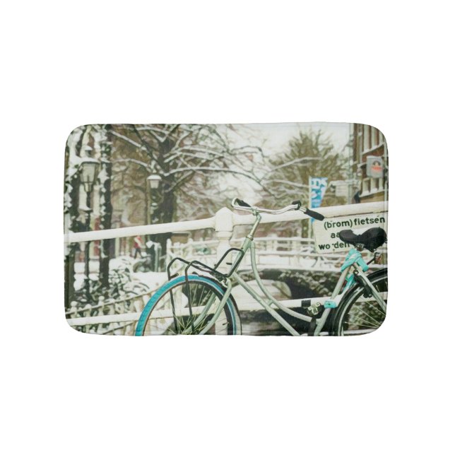Gift for cycling lover bath mat (Front)