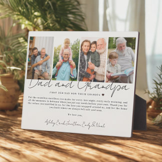 Gift for Dad And Grandpa from Kids and Grandkids Plaque