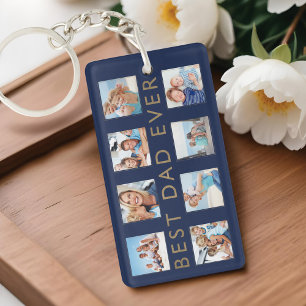Gift for Dad | Best Dad Ever Photo Collage Key Ring
