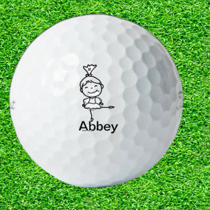   Gift for Dad Doodle stick people Golf Balls