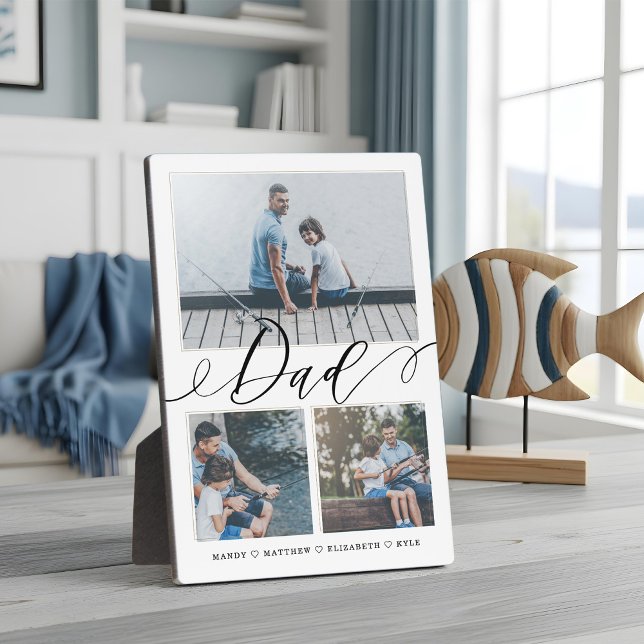 Gift for Dad | Family Memories 3 Photo Collage Plaque (Gift for Dad | Family Memories 3 Photo Collage Plaque)