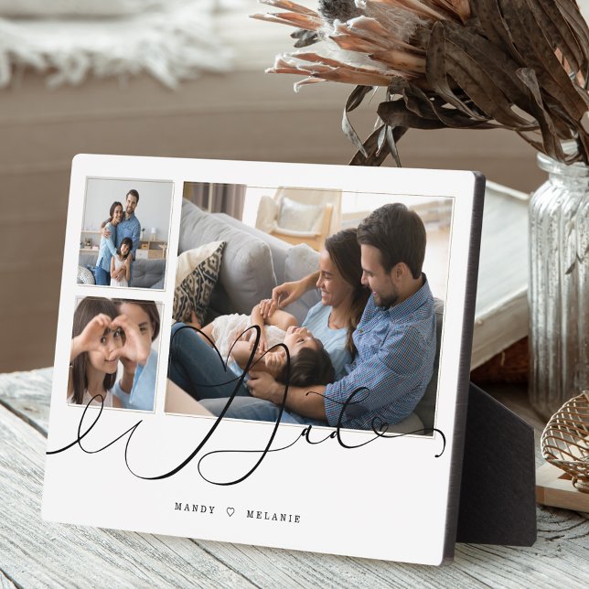 Gift for Dad | Family Photo 3 Photo Collage Plaque (Creator Uploaded)
