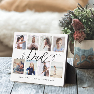 Gift for Dad Family Photo Keepsake Collage Plaque
