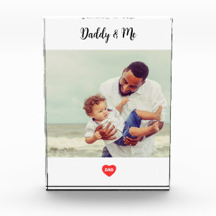 Gift for Dad from Kids Personalised Daddy & Me Photo Block