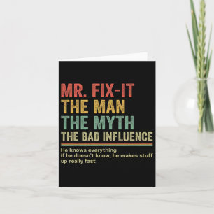Gift For Dad Nickname Of Dad Tee Mr. Fix-it Dad  Card