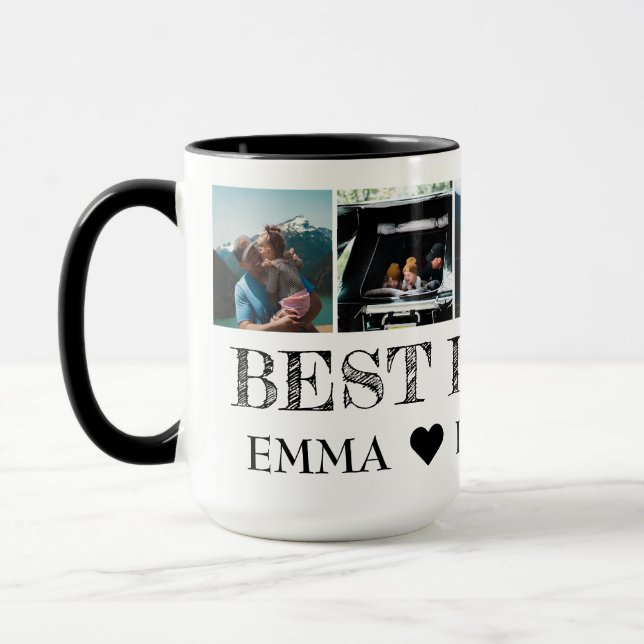 Gift For Dad Personalised Photo Collage Coffee Mug (Left)