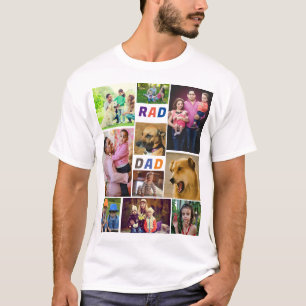 Gift For Dad   Rad Dad Fathers Day Photo Collage T-Shirt