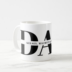 Gift for Dad with Children Names  Coffee Mug