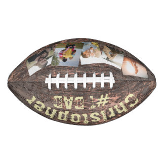 Gift for Dad Wood Effect #1 Dad American Football