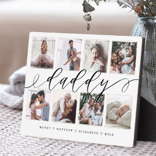 Gift for Daddy   Father's Day Photo Collage Plaque
