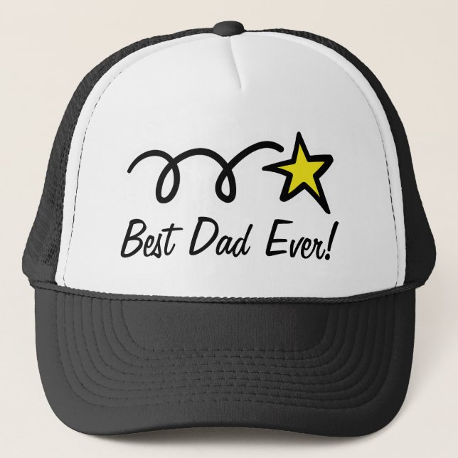 Gift for dads with funny slogan - Best dad ever! Trucker Hat (Front)