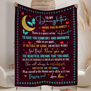  Gift for Daughter, For Birthday Fleece Blanket