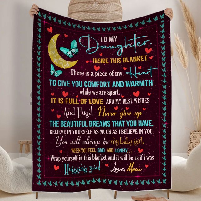  Gift for Daughter, For Birthday Fleece Blanket (Creator Uploaded)