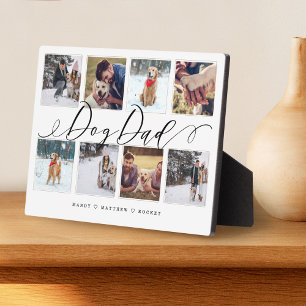 Gift for Dog Dad   Family Photo Keepsake Collage Plaque
