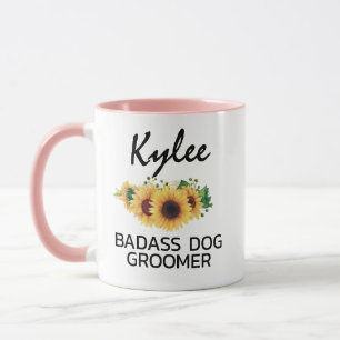 Gift For Dog Groomer Dog Groomer Floral Mug
