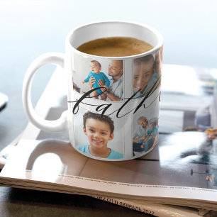 Gift for Father   Father's Day Photo Collage Coffee Mug