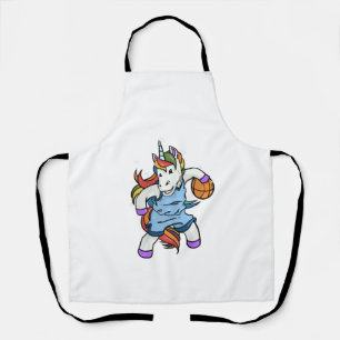 Gift for Girl Basketball Player BBaller Unicorn Ba Apron