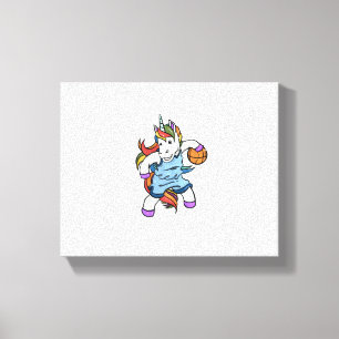 Gift for Girl Basketball Player BBaller Unicorn Ba Canvas Print