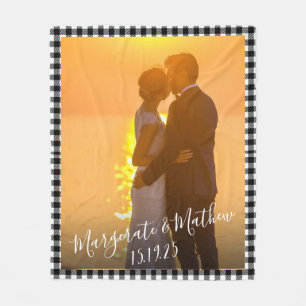 Gift For Girlfriend Personalized Photo  Fleece Blanket